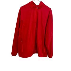 Nike Golf Windbreaker Jacket Mens XL Red Lightweight Coat Activewear Outdoor